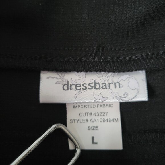 Dressbarn Midi Skirt, Solid Black, Flowy, Sz L, Business Casual, Like New, EUC - Picture 4 of 8